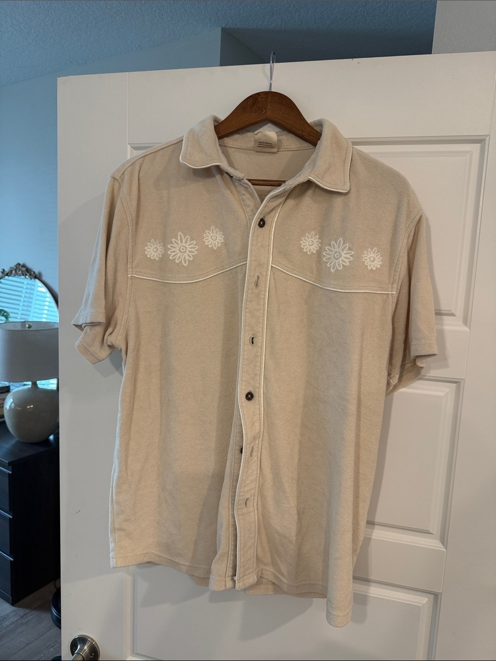 Dandy Del Mar French Terry Button Down Shirt XL